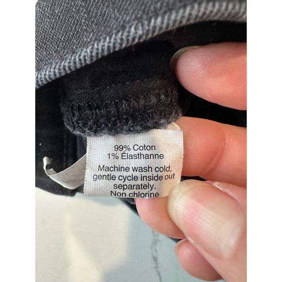 Madewell High Rise Denim Shorts Raw Hem Black Size 2 - Picture 5 of 6